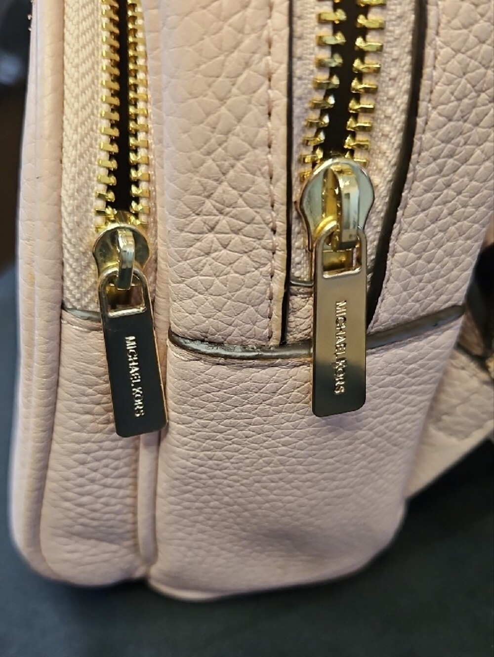 Michael Kors Blush Pink Pebbled Leather Mini Backpack EUC - Picture 14 of 16